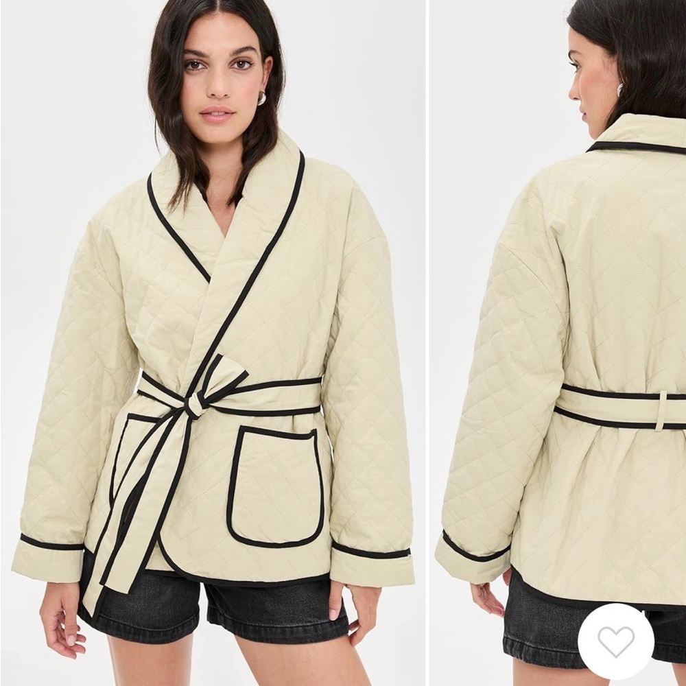 NWT VRG Grl Quilted Utility Jacket with Black Accents